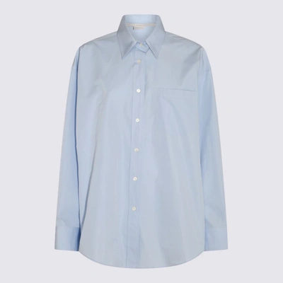 Shop Stella Mccartney Sky Blue Cotton Shirt