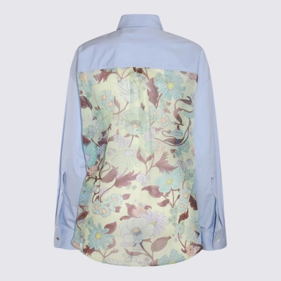 Shop Stella Mccartney Sky Blue Cotton Shirt
