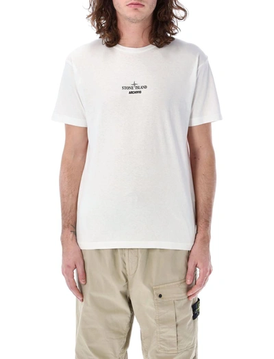 Shop Stone Island Archivio Tee In White