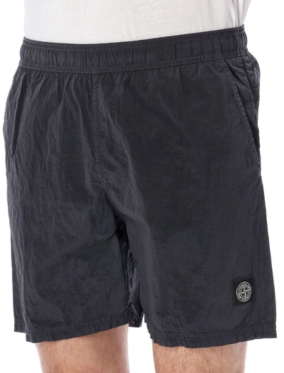 Shop Stone Island Shorts In Antracite