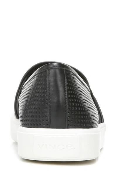 Shop Vince Blair Slip-on Sneaker In Black Perforated Leather