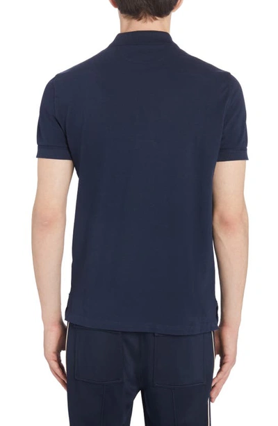 Shop Tom Ford Short Sleeve Cotton Piqué Polo In Ink