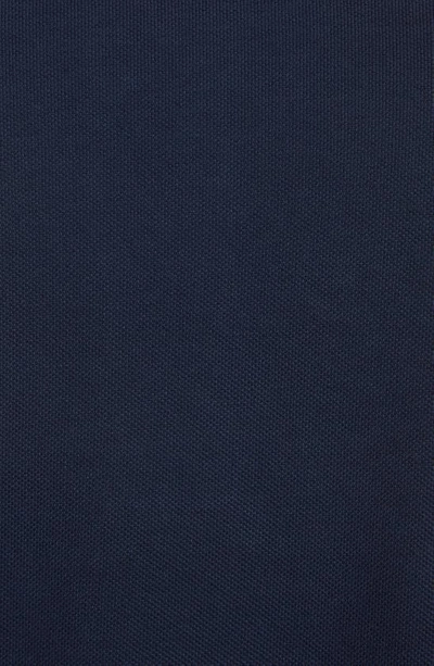Tom Ford Blue Polo T-shirt With Embroidered Tone On Tone Logo In Cotton Man In Ink