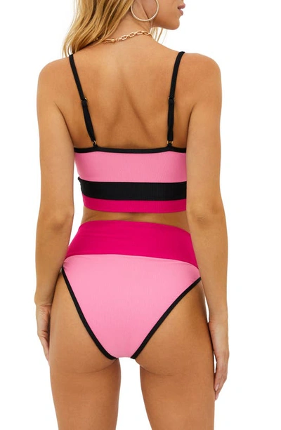Shop Beach Riot Emmy High Waist Bikini Bottoms In Amour Colorblock