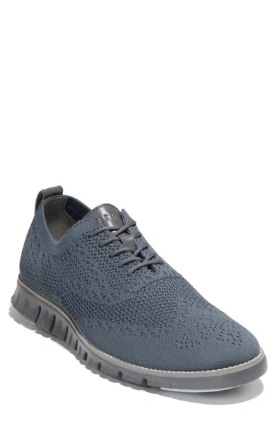 Shop Cole Haan Zerogrand Stitchlite Wing Oxford In Turbulence/ Monument