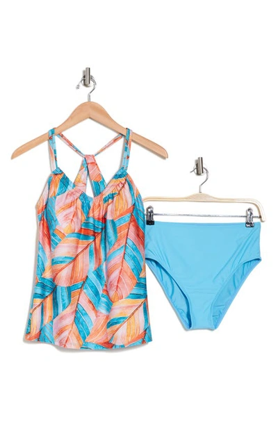 Shop Next By Athena Sunset Palms Tankini Two-piece Swimsuit In Coral