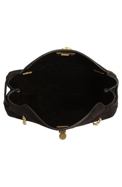 Shop Anya Hindmarch Mini Waverley Suede Shoulder Bag In Black