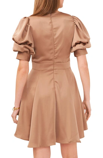 Shop 1.state Tiered Bubble Sleeve Minidress In Amphora Beige
