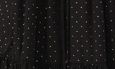 Shop 1.state Dot Print Pintuck Pleat Long Sleeve Minidress In Rich Black