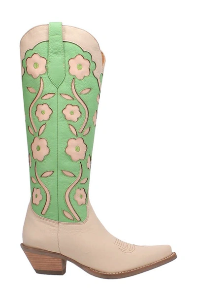 Shop Dingo Goodness Gracious Western Boot In Sand/ Green