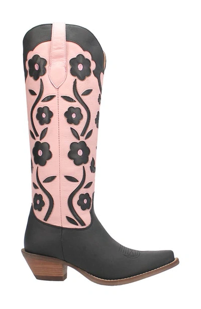 Shop Dingo Goodness Gracious Western Boot In Black/ Pink