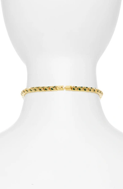 Shop Zimmermann Zimmemorabilia Choker Necklace In Gold/ Green