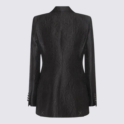 Shop Dolce & Gabbana Black Cotton Blazer