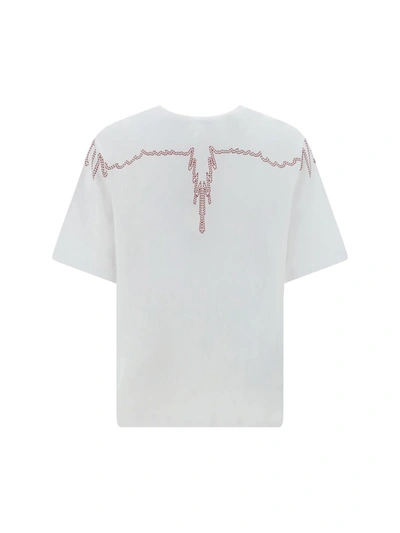 Shop Marcelo Burlon County Of Milan T-shirts In White Brick Red