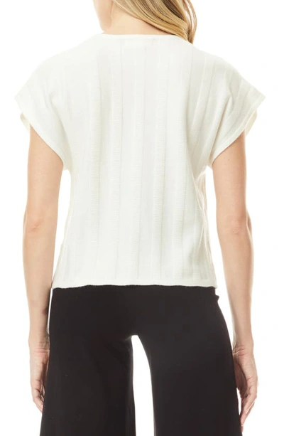 Shop By Design Ella Cap Sleeve Sweater In White