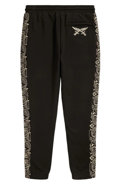 Shop Crooks & Castles Crooks And Castles Paisley Knives Joggers In Black