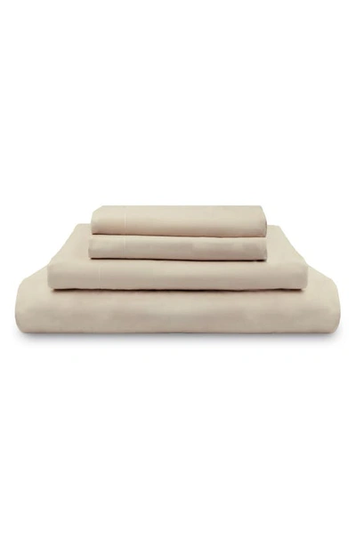 Shop Sijo 400 Thread Count Organic Cotton Percale Sheet Set In Fog