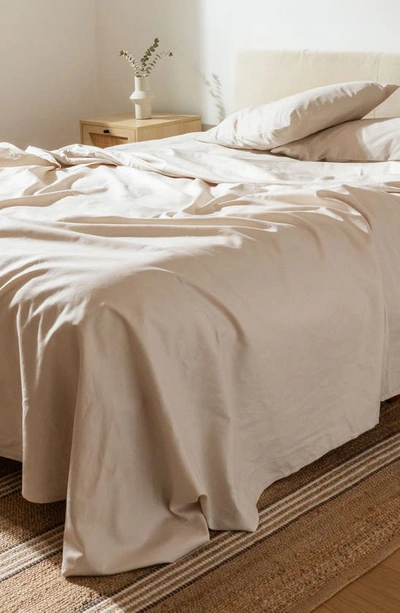 Shop Sijo 400 Thread Count Organic Cotton Percale Sheet Set In Fog