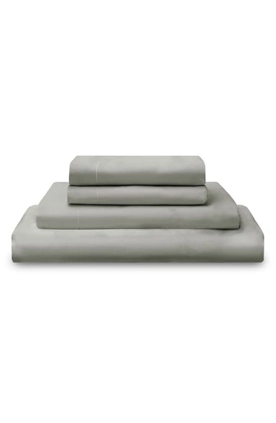 Shop Sijo 400 Thread Count Organic Cotton Percale Sheet Set In Dove