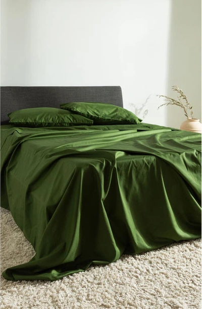 Sijo 400 Thread Count Organic Cotton Percale Sheet Set In Forest