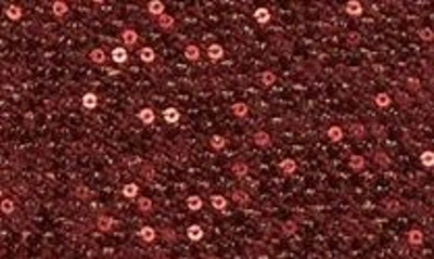 St John Rib Back Sequin Cardigan In Cranberry