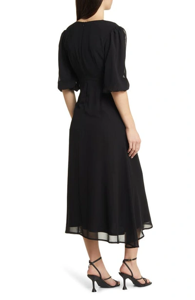 Shop Chelsea28 Forget Me Not Gathered Waist Dress In Black