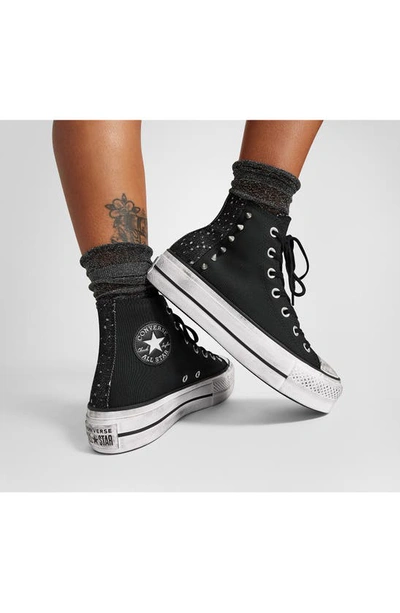 Shop Converse Chuck Taylor® All Star® Lift High Top Sneaker In Black/ Silver/ Black
