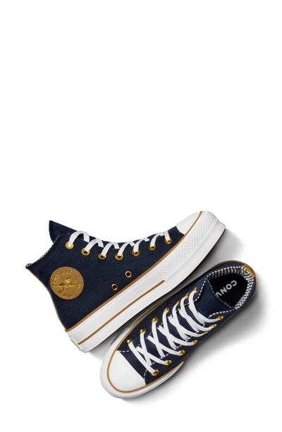 Shop Converse Chuck Taylor® All Star® Lift High Top Sneaker In Obsidian/ White/ Trek Tan