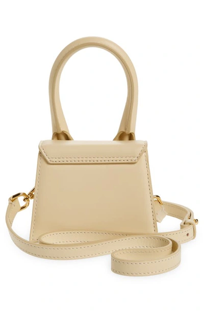 Shop Jacquemus Le Chiquito Leather Mini Top Handle Bag In Ivory