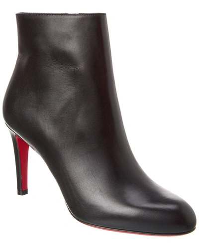 Shop Christian Louboutin Pumppie 85 Leather Bootie In Black