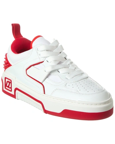 Shop Christian Louboutin Astroloubi Leather Sneaker In White