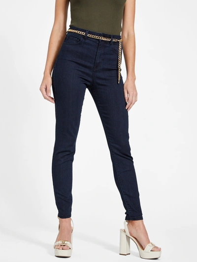 Shop Guess Factory Eco Evelynn Skinny Jeans In Blue