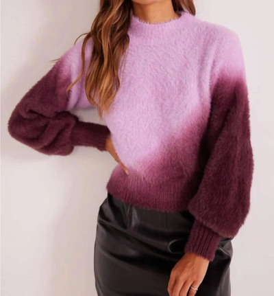 Shop Minkpink Nola Dip Dyed Sweater In Lilac In Blue