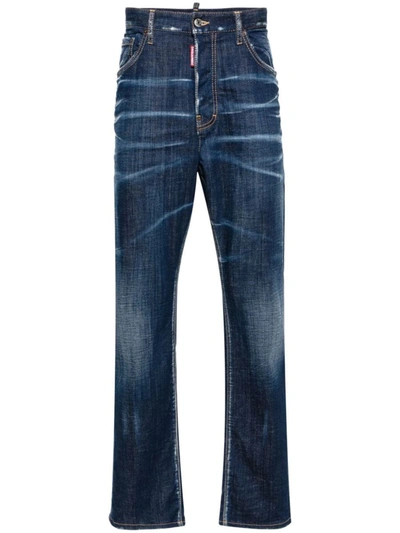 Shop Dsquared2 Mid-rise Skinny Jeans In Navy Blue