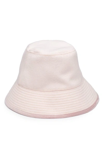 Shop Eugenia Kim Sara Reversible Bucket Hat In Nude/ Rose