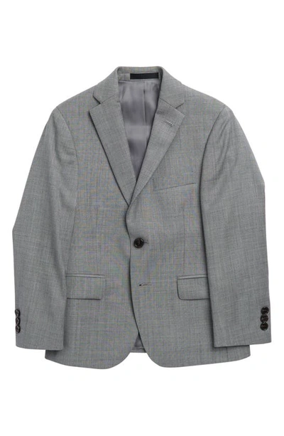 Shop Ralph Lauren Kids' Two-button Wool Blazer In Light Grey