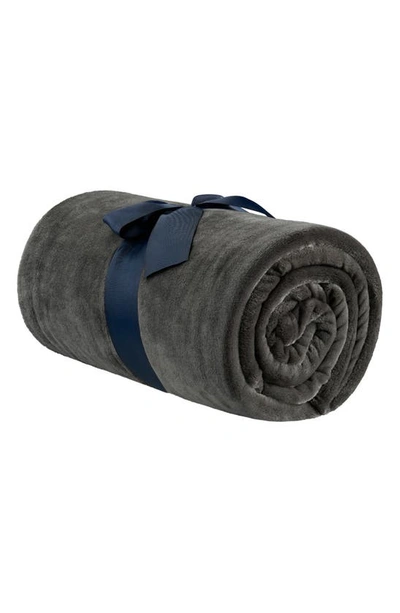 Shop French Connection Throw Blanket In Charcoal