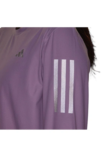 Shop Adidas Originals Own The Run Long Sleeve T-shirt In Preloved Fig