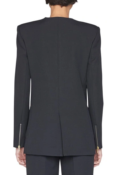 Frame Double Breasted Blazer In Noir