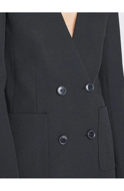 Frame Double Breasted Blazer In Noir