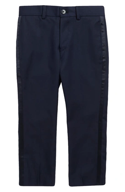 Shop Ralph Lauren Kids' Classic Fit Tuxedo Pants In Navy