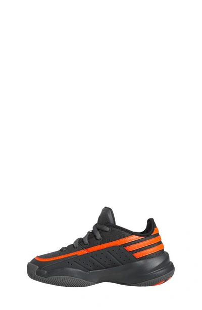 Shop Adidas Originals Kids' Front Court Basketball Shoe In Carbon/ Grey/ Solar Red