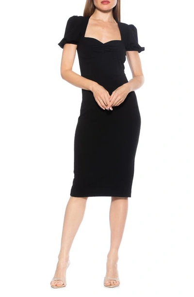 Shop Alexia Admor Micaela Sweetheart Neck Sheath Dress In Black