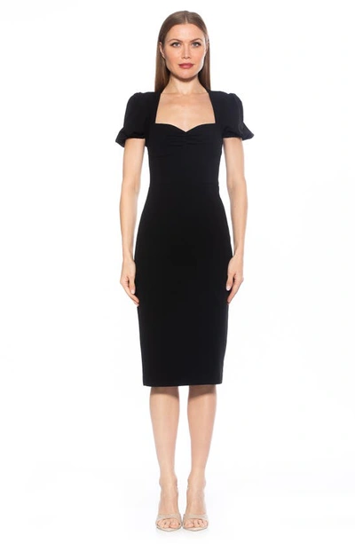 Shop Alexia Admor Micaela Sweetheart Neck Sheath Dress In Black