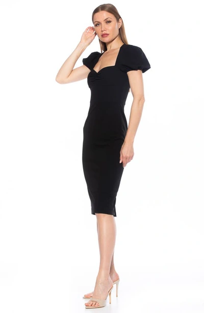 Alexia Admor Micaela Sweetheart Neck Sheath Dress In Black