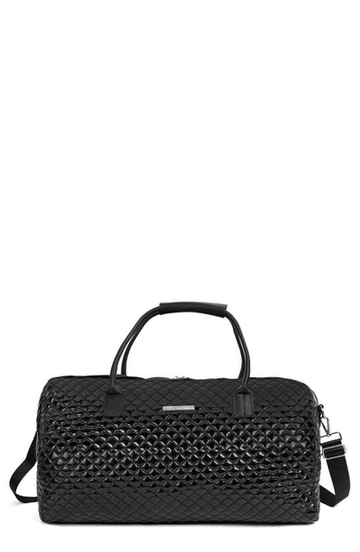 Shop Vince Camuto Teagan Diamond Quilt Duffle Bag In Black