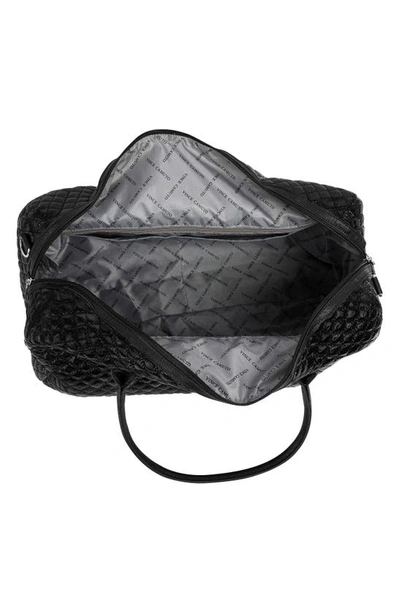 Shop Vince Camuto Teagan Diamond Quilt Duffle Bag In Black
