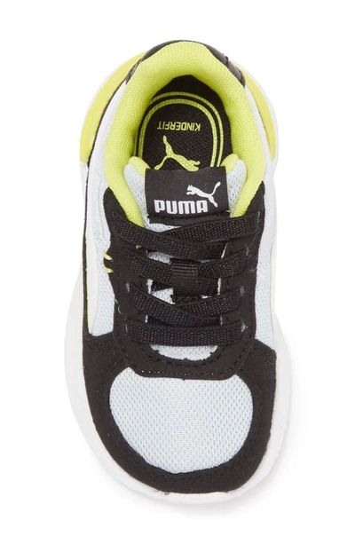 Shop Puma Graviton Ac Sneaker In Silver Mist-white-black-lime