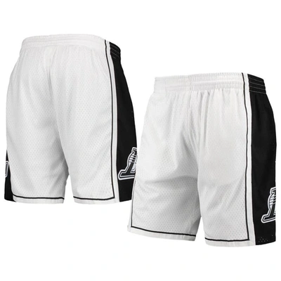 Shop Mitchell & Ness Los Angeles Lakers Hardwood Classics White Out Swingman Shorts