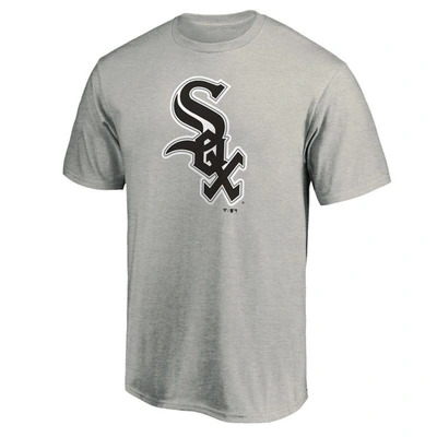 Shop Fanatics Branded Heathered Gray Chicago White Sox Official Logo T-shirt In Heather Gray